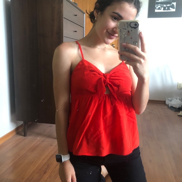 Madewell Silk Tie-Front Keyhole Cami - Picture 3 of 4